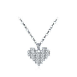 Collar De Corazón y Piedras - Plata Esterlina