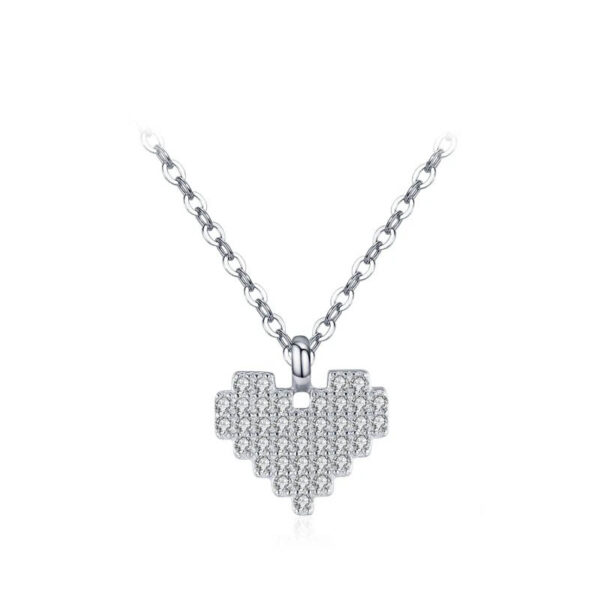 Collar De Corazón y Piedras - Plata Esterlina