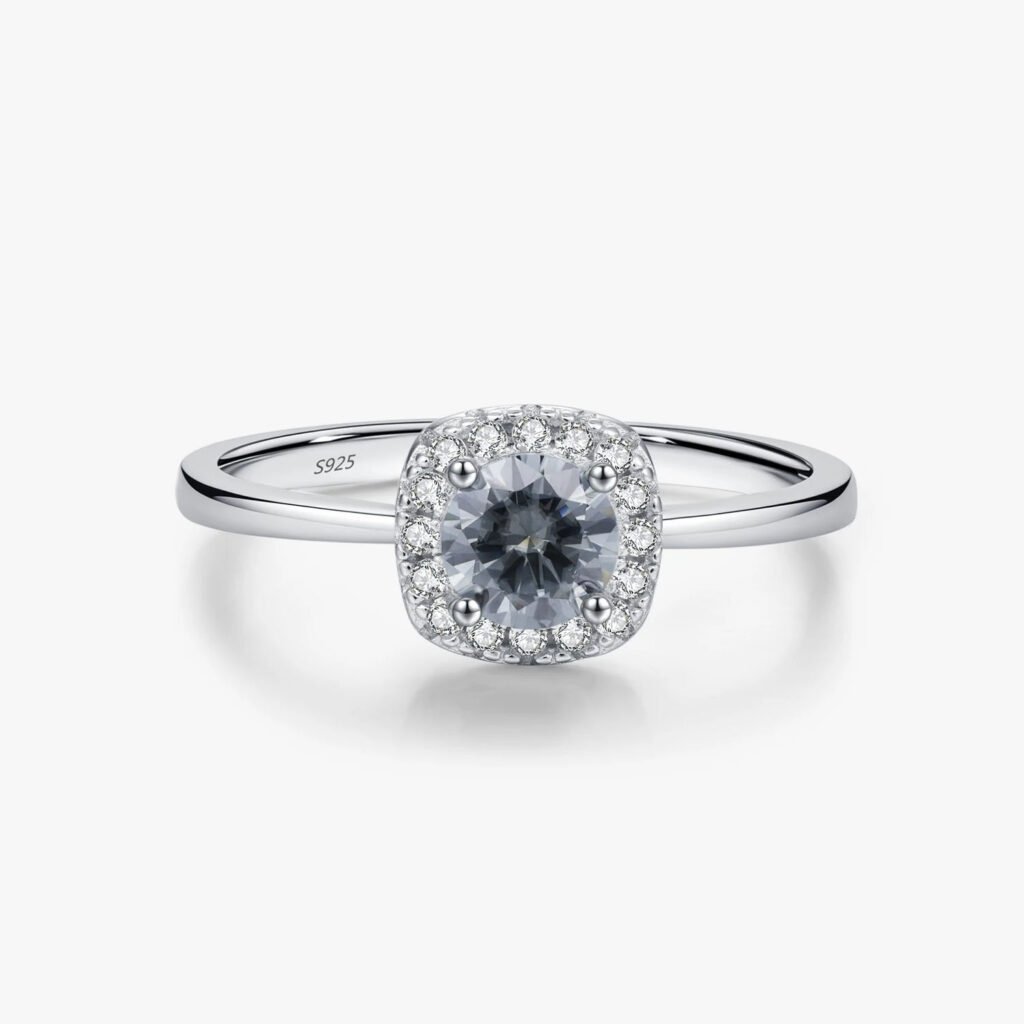 Anillo Crystal Halo – Plata Esterlina