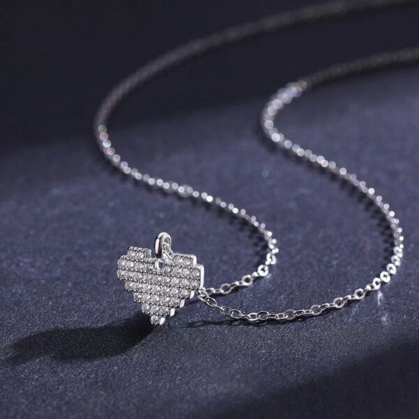 Collar De Corazón y Piedras - Plata Esterlina - Imagen 2