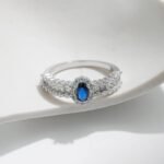 Anillo Sapphire Crow – Plata Esterlina