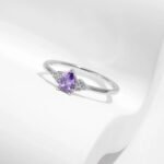 Anillo Amethyst Love – Plata Esterlina
