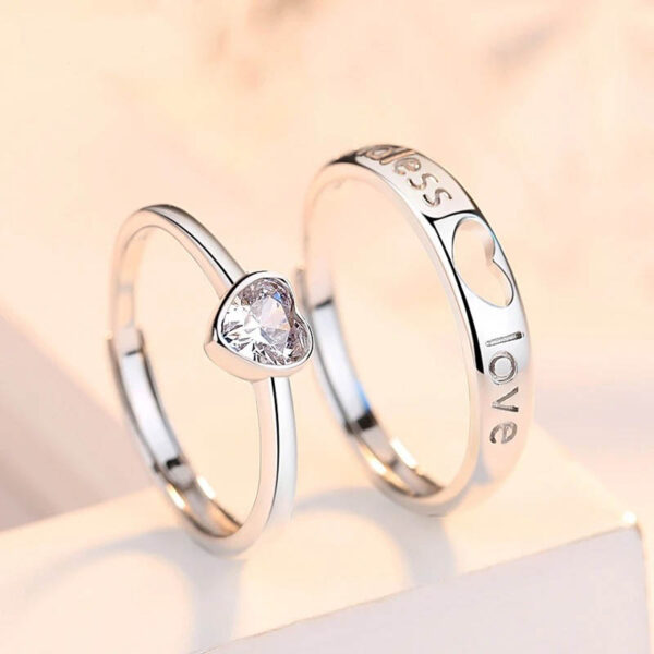 Anillos De Pareja Matrimonio - Plata Esterlina - Imagen 2