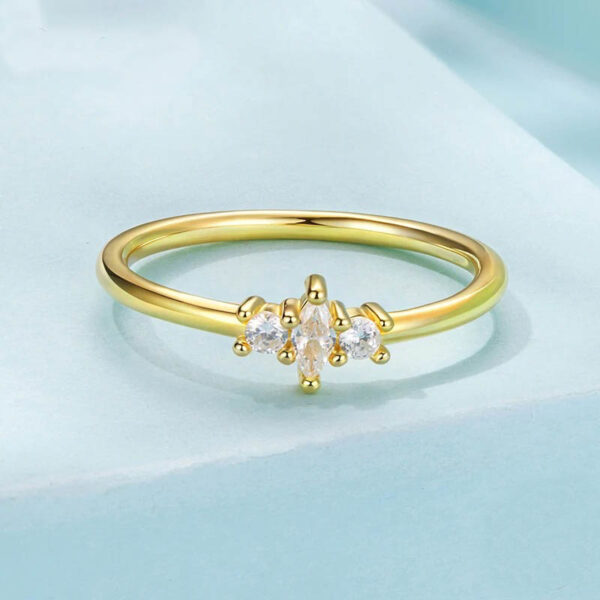 Anillo De Compromiso - Plata Esterlina y Chapa De Oro - Imagen 2