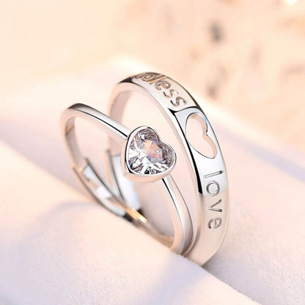 Anillos De Pareja Matrimonio - Plata Esterlina - Imagen 4