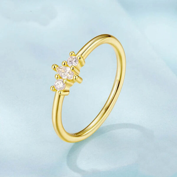 Anillo De Compromiso - Plata Esterlina y Chapa De Oro - Imagen 5
