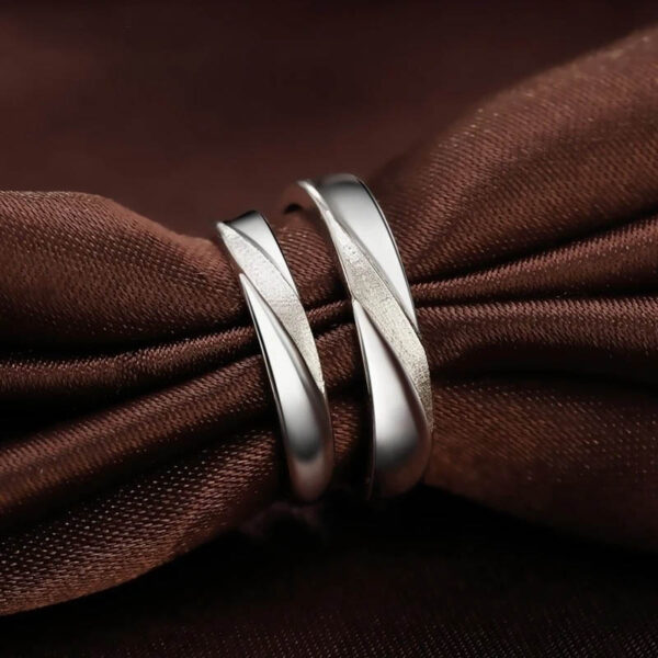 Anillos De Pareja Matrimonio - Plata Esterlina - Imagen 3