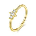 Anillo Trinity - Plata Esterlina y Chapa De Oro