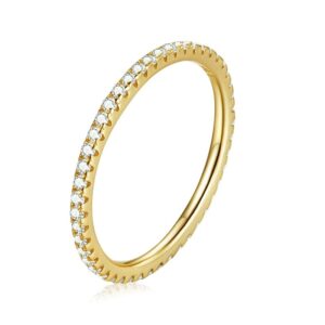 Anillo De Compromiso - Plata Esterlina y Chapa De Oro