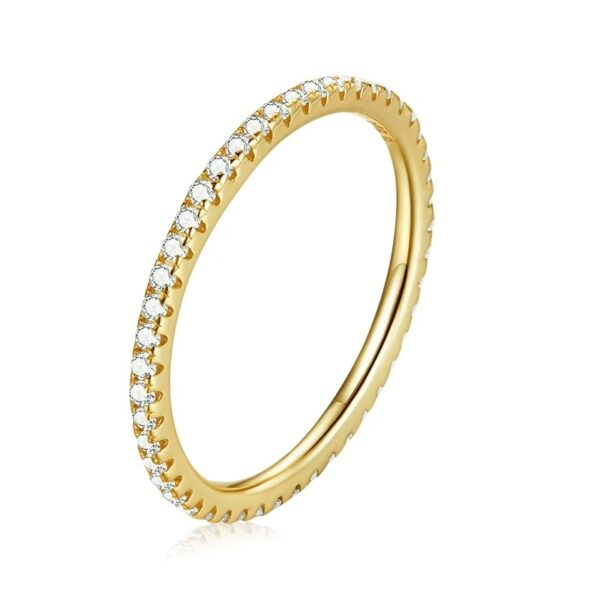 Anillo De Compromiso - Plata Esterlina y Chapa De Oro
