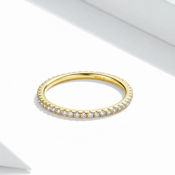 Anillo De Compromiso - Plata Esterlina y Chapa De Oro - Imagen 2