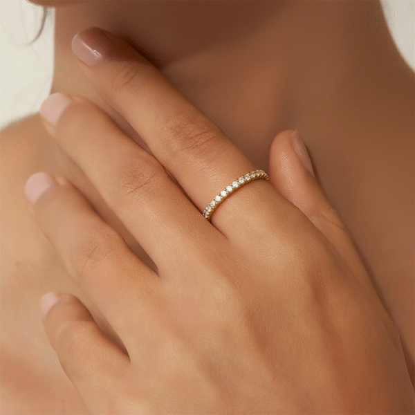 Anillo De Compromiso - Plata Esterlina y Chapa De Oro - Imagen 3