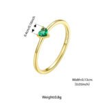 Anillo Jade - Plata Esterlina y Chapa De Oro