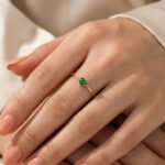 Anillo Jade - Plata Esterlina y Chapa De Oro