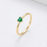 Anillo Jade - Plata Esterlina y Chapa De Oro