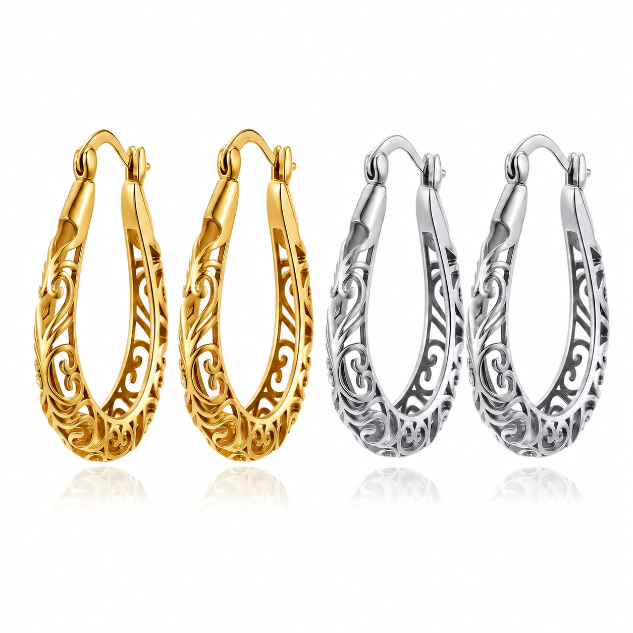 Aretes Vintage Loop - Plata Esterlina
